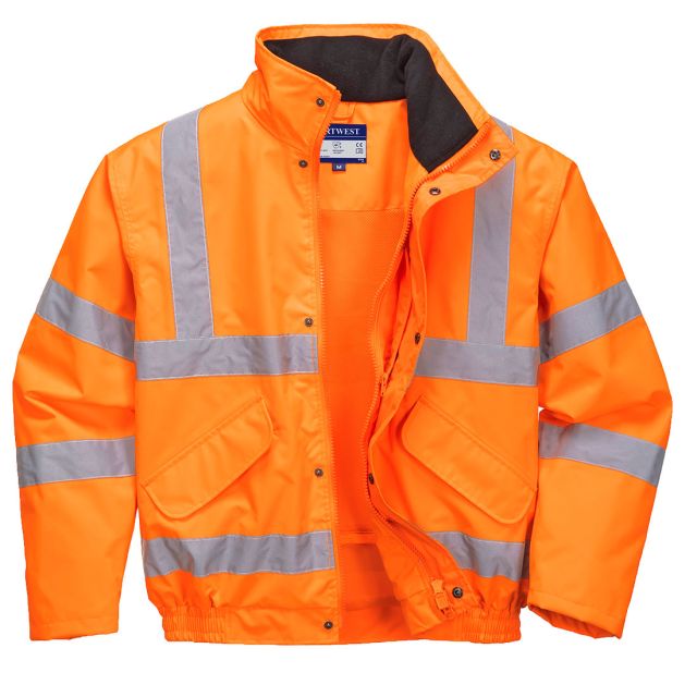 Portwest Hi Vis Breathable Rain Bomber Jacket