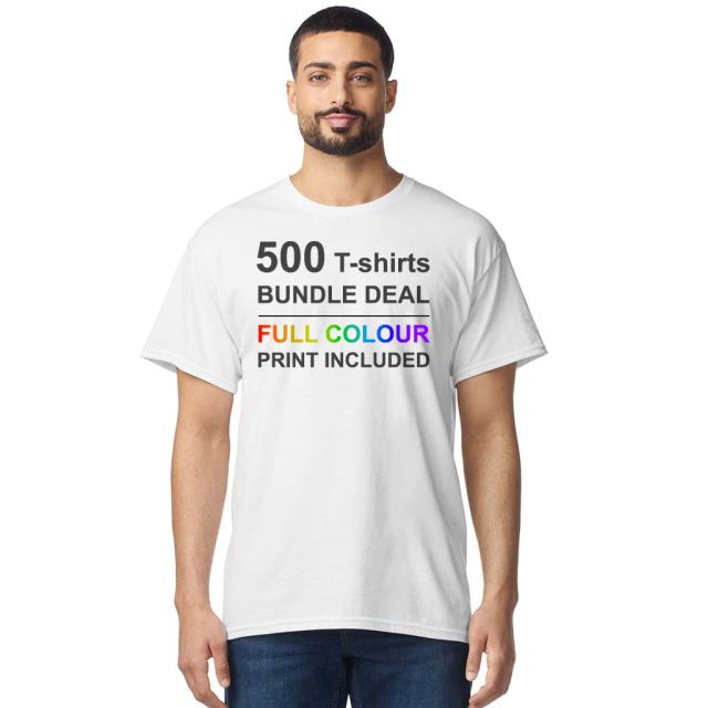 500 Bundle Printed Heavyweight T Shirts