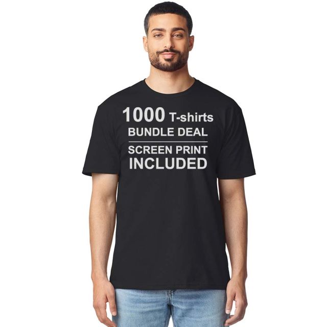 1000 Bundle Screen Printed Softstyle Adult T Shirt
