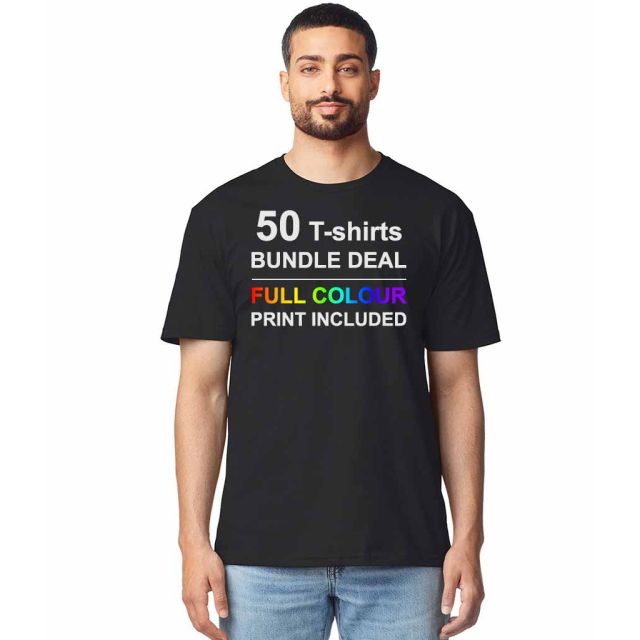 50 Bundle Printed Softstyle Adult T Shirt