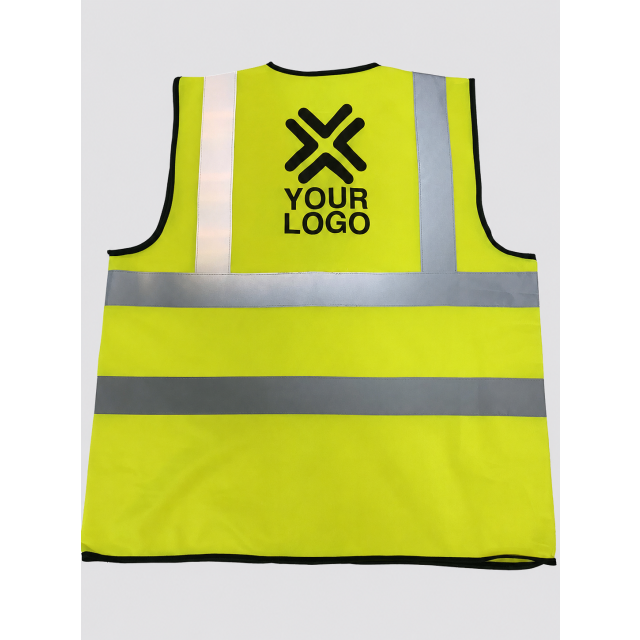 Back view of Yellow Hi Vis Vest
