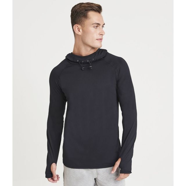 Model wearing Just Cool AWDis Cool Cowl Neck Top