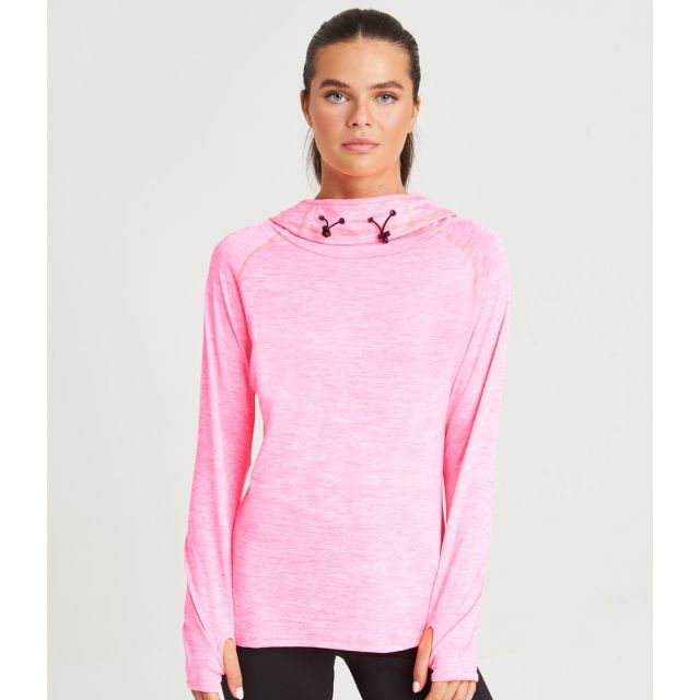 Model wearing Just Cool AWDis Ladies Cool Cowl Neck Top