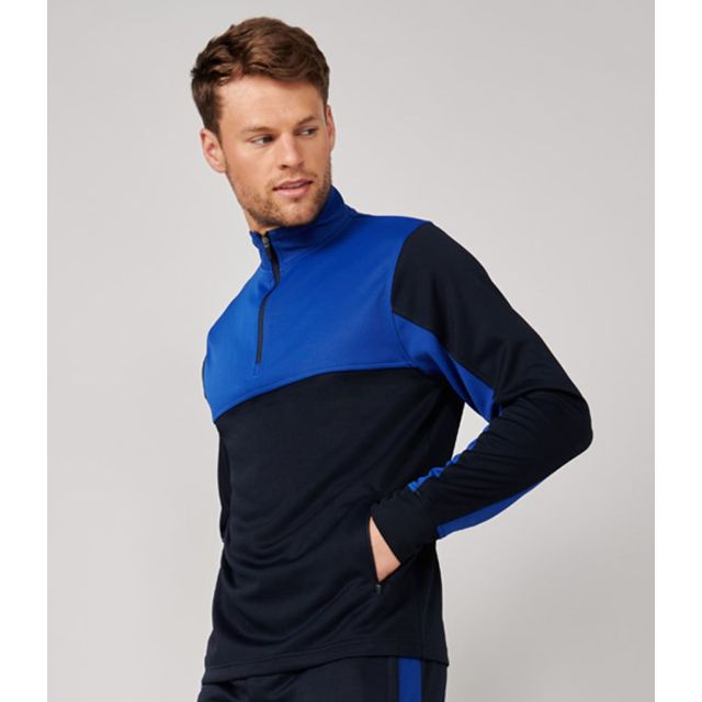 Model wearing Finden + Hales 14 Zip Tracksuit Top