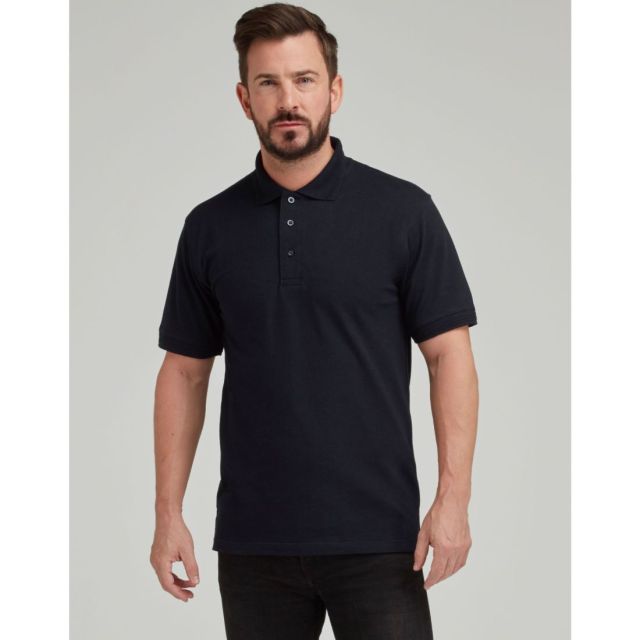 Model wearing Black Ultimate Clothing Company Classic Polo
