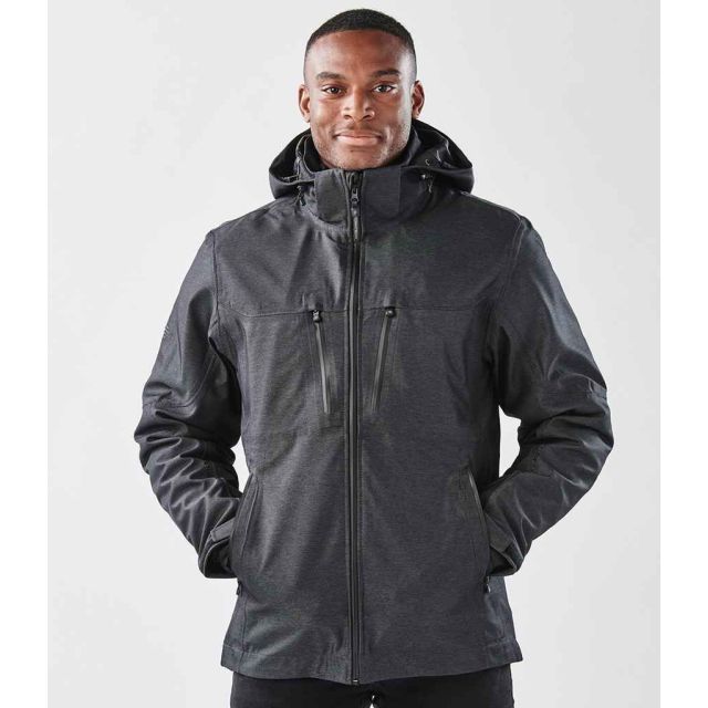 Model wearing Stormtech Mens Matrix System Jacket