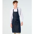 Model wearing SOL's Grant Denim Bib Apron With Pocket