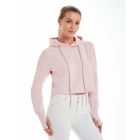 Model wearing Mantis Cropped Hoodie