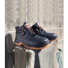 safety boots with leather and pu upper