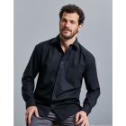 Russell Collection Mens Long Sleeve Classic Pure Cotton Poplin Shirt