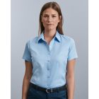 Russell Collection Ladies Short Sleeve Tailored Herringbone Shirt