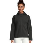Model wearing SOL's Ladies Replay Hooded Soft Shell Jacket