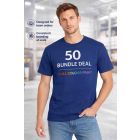 50 Custom Printed T-Shirts – Lightweight Cotton with Your Logo or Design