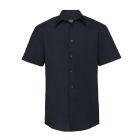 Russell Collection Mens Short Sleeve Tailored Polycotton Poplin Shirt
