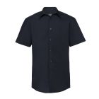 Russell Collection Mens Short Sleeve Tailored PolyCotton Poplin Shirt