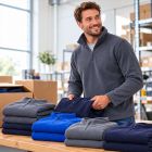16 Embroidered Zip Neck Outdoor Fleece