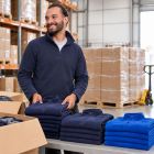 80 Embroidered Zip Neck Outdoor Fleece