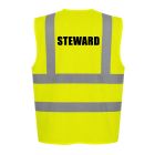 Pre-Printed STEWARD Hi Vis Vest