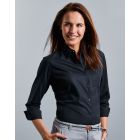 Russell Collection Ladies Long Sleeve Classic Pure Cotton Poplin Shirt