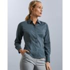 Russell Collection Ladies' Long Sleeve Fitted Polycotton Poplin Shirt