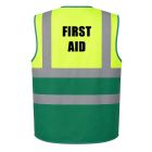 First Aider Pre-Printed Two Tone Hi Vis Waistcoat