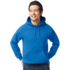 Model wearing Royal Gildan Heavy Blend™ Adult Hooded Sweatshirt