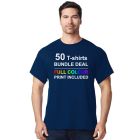 50 Bundle Printed Heavyweight T Shirts