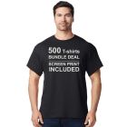 500 Bundle Screen Printed Heavyweight T Shirts