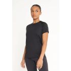 Model wearing Black BEHRENS Eco Tech Tee - Female