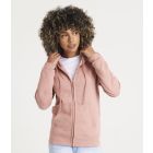 Model wearing Just Hoods AWDis Ladies College Zoodie