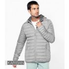 Model wearing Kariban Lightweight Hooded Padded Jacket