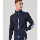 Model wearing Finden + Hales Knitted Tracksuit Top