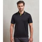 Model wearing Premier Contrast Coolchecker Piqué Polo Shirt
