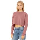 Model wearing Bella+Canvas Womens Cropped Crew Fleece