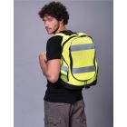 Model wearing Shugon Hi Vis Rucksack
