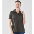 Model wearing Stormtech Ladies Treeline Performance Polo Shirt
