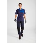 Model wearing Portwest PW2 Cotton Comfort Womens Polo Shirt Short Sleeved