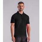 Model wearing Black Pro RTX Pro Polyester Polo Shirt