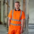 Model wearing Pro RTX Hi Vis Polo Shirt