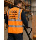 1000 Screen Printed Hi Vis Vests Bundle For Large Rollouts