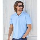 Model wearing Sky Blue Fruit Of The Loom Original Polo