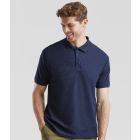 Model wearing Fruit Of The Loom Mens 65/35 Heavy Polo