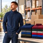 16 Embroidered Zip Neck Micro Fleece