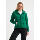 Model wearing Uneek Ladies Classic Full Zip Hooded Sweatshirt