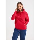 Model wearing Uneek Ladies Deluxe Hooded Sweatshirt