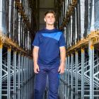 Model wearing Portwest PW2 Cotton Comfort T Shirt Short Sleeved