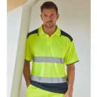 Model wearing Yoko Two Tone Short Sleeve Polo Shirt