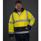 Model wearing Yoko Hi Vis Two Tone Motorway Jacket