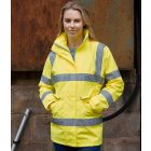 Model wearing Yoko Ladies Hi Vis Executive Jacket