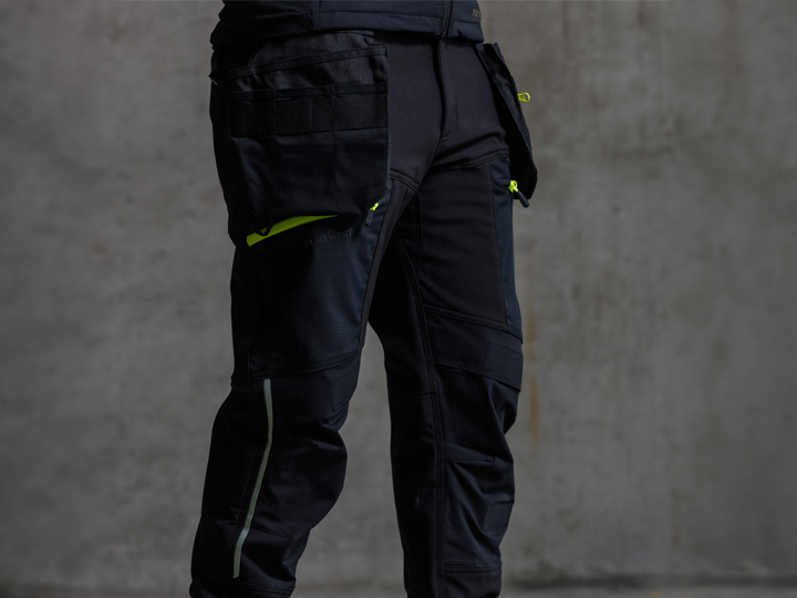 Model wearing Portwest DX4 trousers